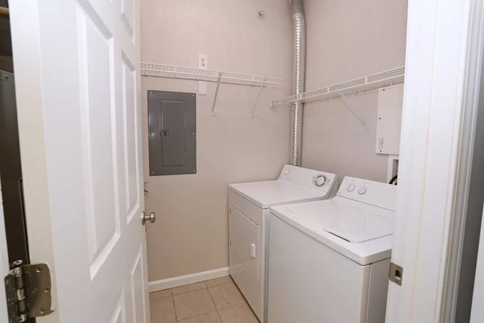 Washer and dryer in apartment at Ventana Hills in Coraopolis, Pennsylvania