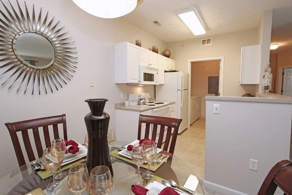 Dining area next to kitchen at Ventana Hills in Coraopolis, Pennsylvania