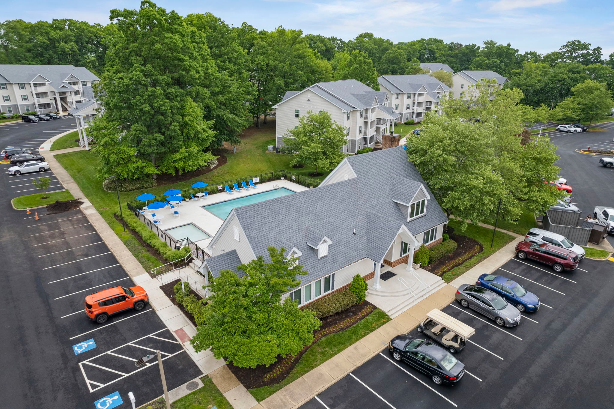 Aerial shot of the property at Salem Run in Fredericksburg,Virginia