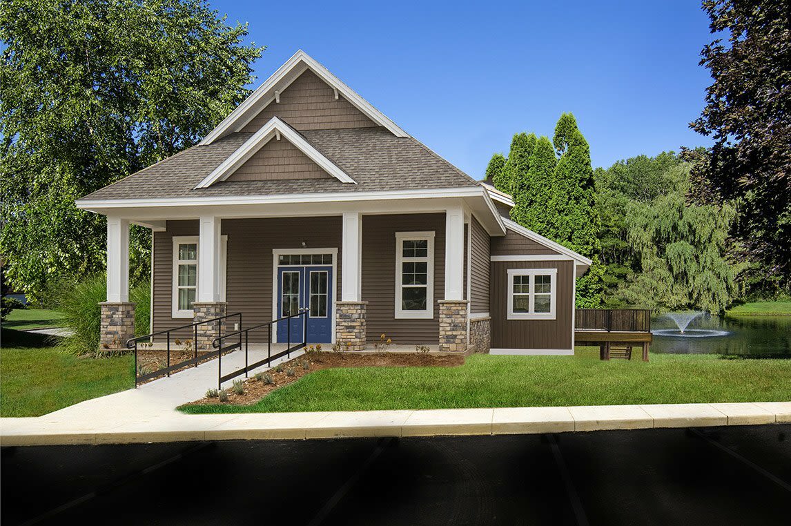 Exterior view of the apartment at Wyndham Hill in Grand Rapids, 