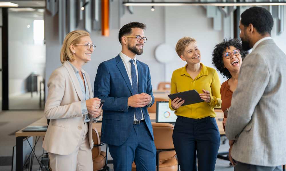 Team members at ARTISAN Management Group in Des Moines, Iowa