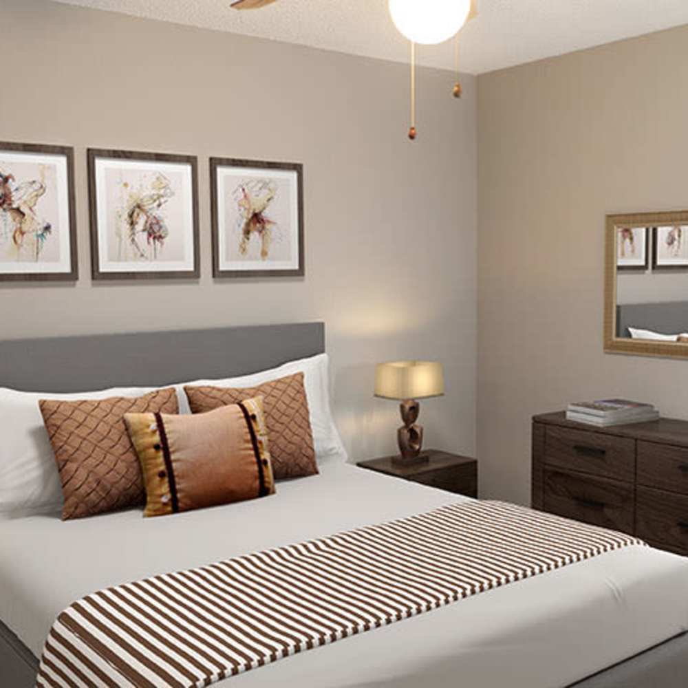 Bedroom at The Camaron Townhomes & Flats in San Antonio, Texas