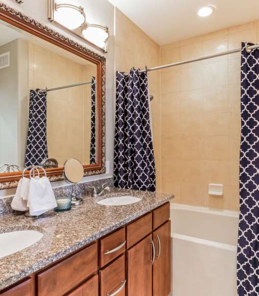 Spacious bathroom at Vintage Park in Houston, Texas