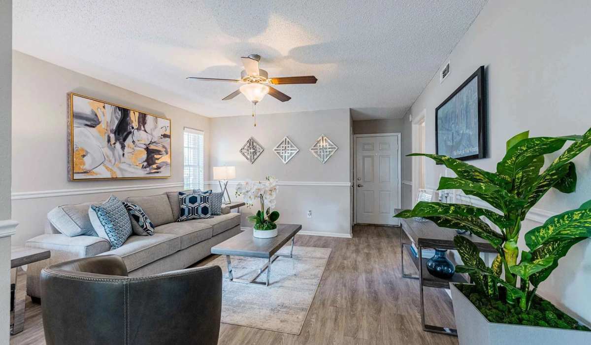 Spacious living room at The Park at Via Veneto in Jacksonville,Florida