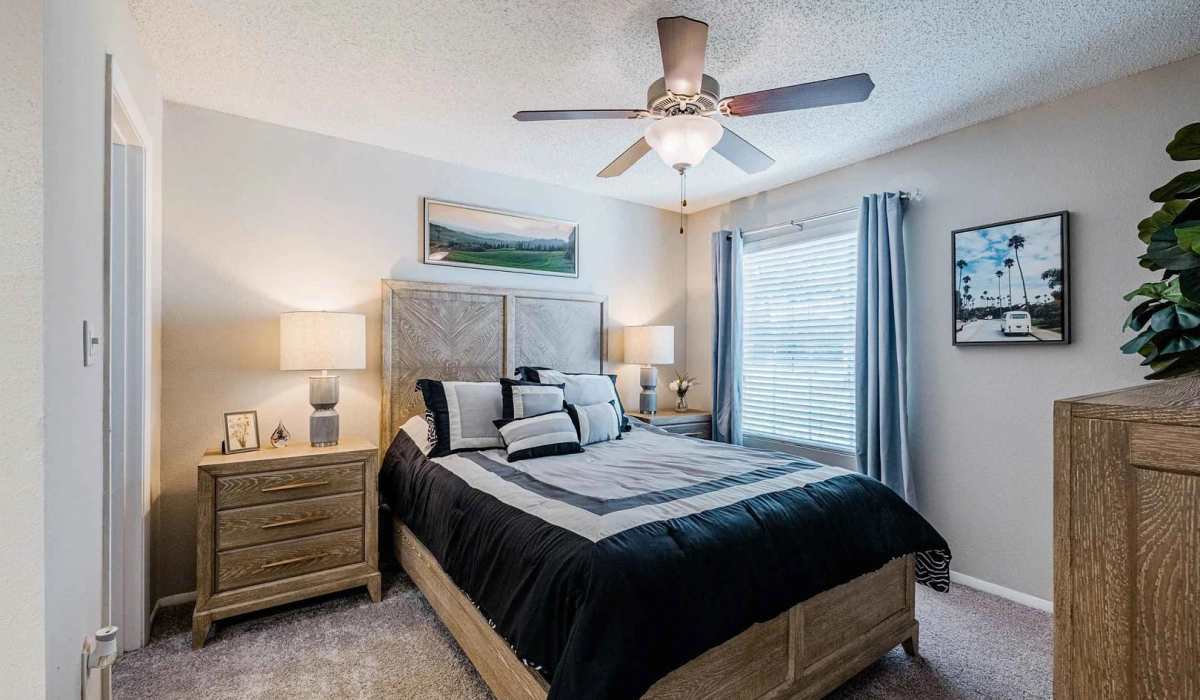 Well-furnished bedroom at The Park at Via Veneto in Jacksonville,Florida