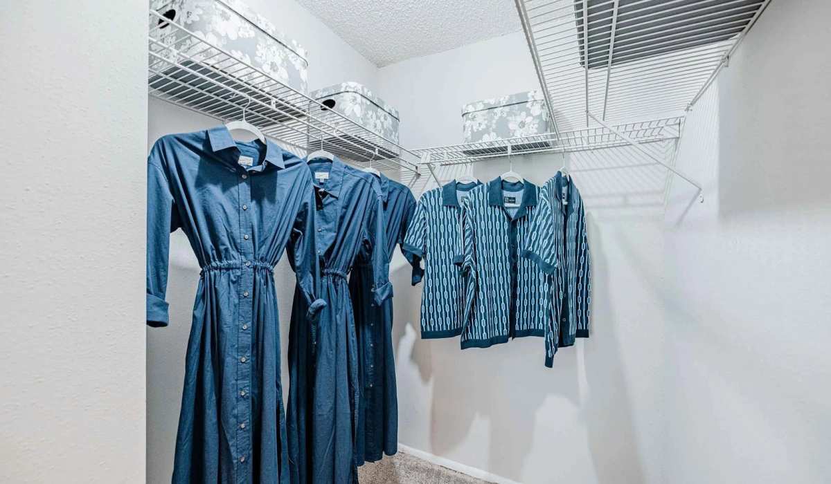 Closet space at The Park at Via Veneto in Jacksonville,Florida