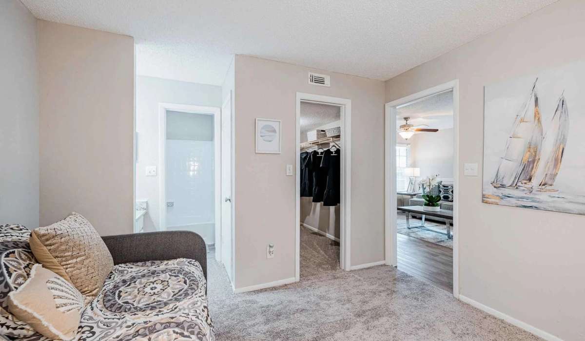 Modern bedroom at The Park at Via Veneto in Jacksonville,Florida
