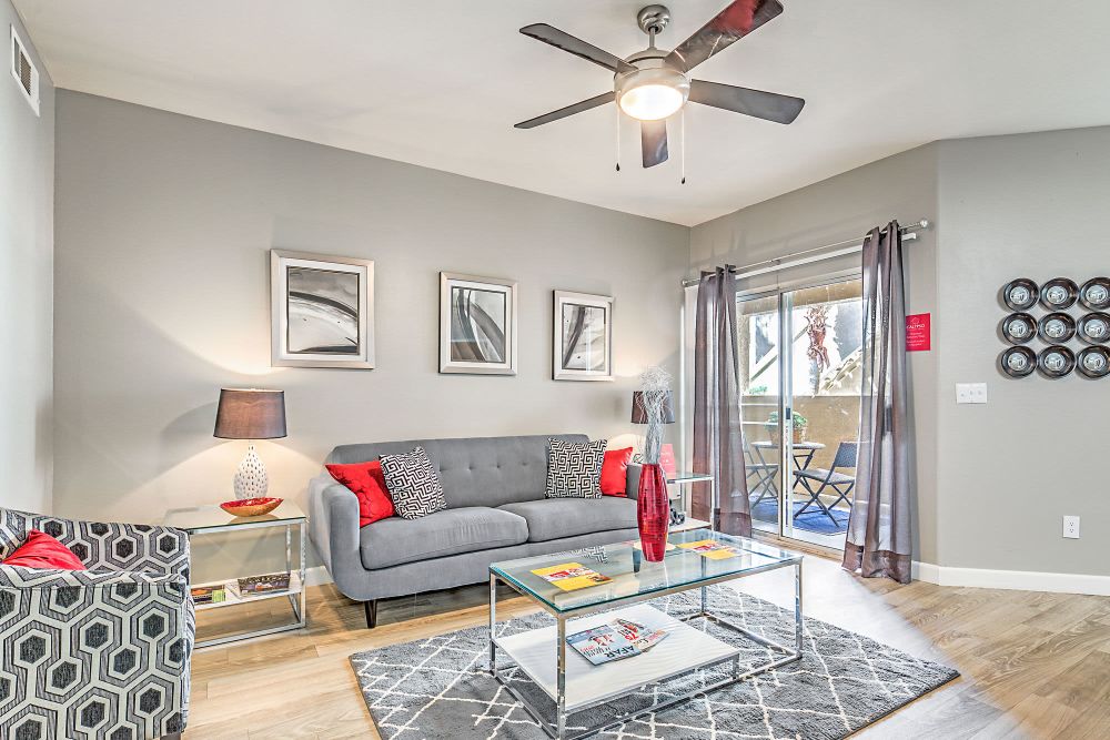 Large open living space at Calypso Apartments in Las Vegas, Nevada