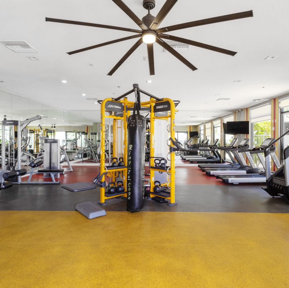 Fitness center with cardio and strength equipment at Revolution in Henderson, Nevada