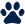 Pet-friendly paw print logo for Fountains at Forestwood in Fort Myers, Florida