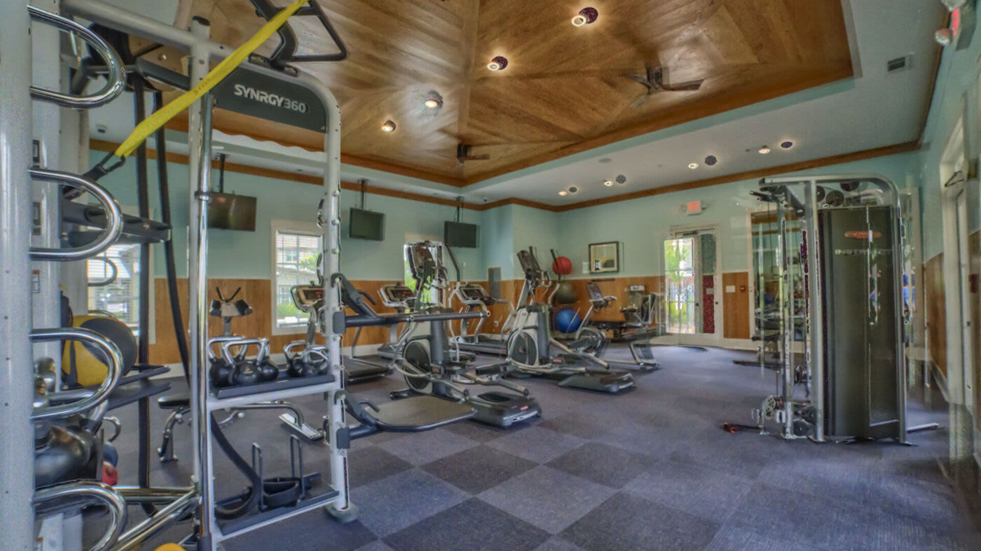 Fitness area with carpet Avonlea Creekside in Marietta, Georgia