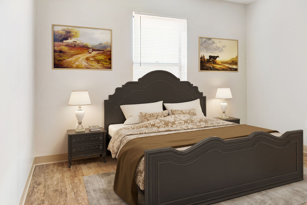 Bedroom with 2 night stands at 840 County in Taunton, Massachusetts