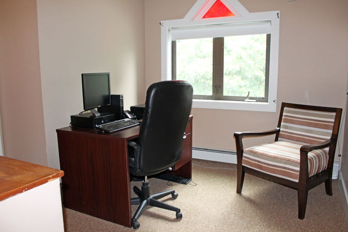 Computer room at Angela Westover House in Jamaica Plain, Massachusetts