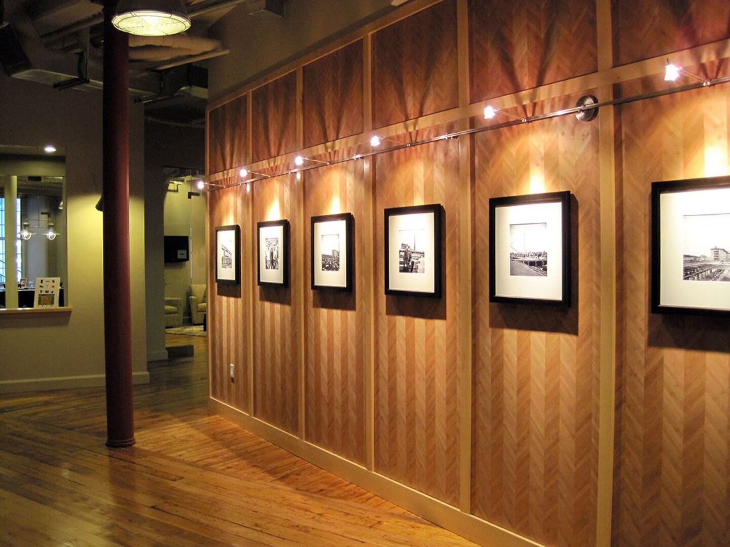 Hall of fame area at Bourne Mill in Tiverton, Rhode Island