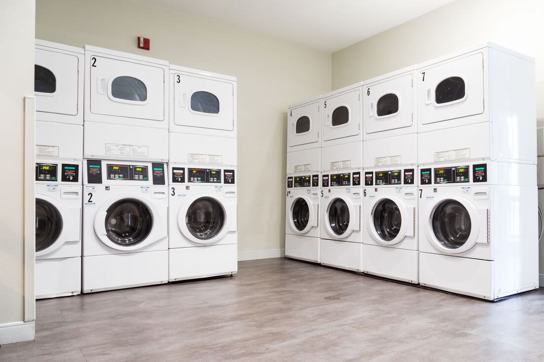 Laundry facility at Christopher Columbus Plaza in Boston, Massachusetts