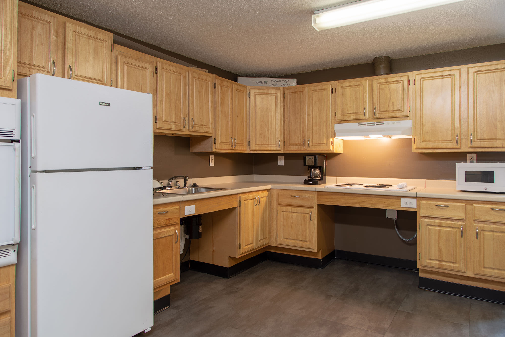 Modern kitchen at John Boyle O'Reilly Apartments in South Boston, Massachusetts