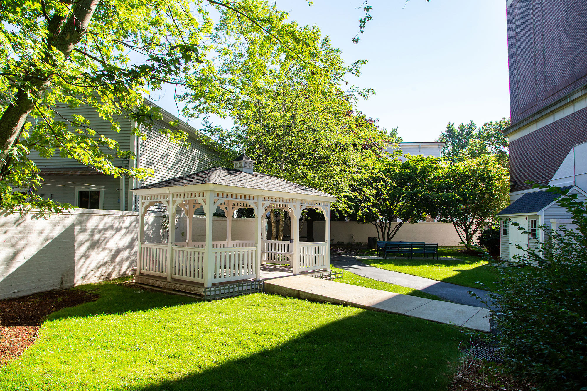 Backyard at John Boyle O'Reilly Apartments in South Boston, Massachusetts