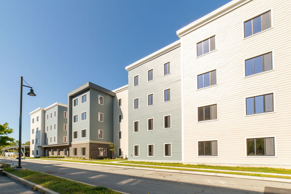 Side view of the apartment at Solara in Tiverton, Rhode Island