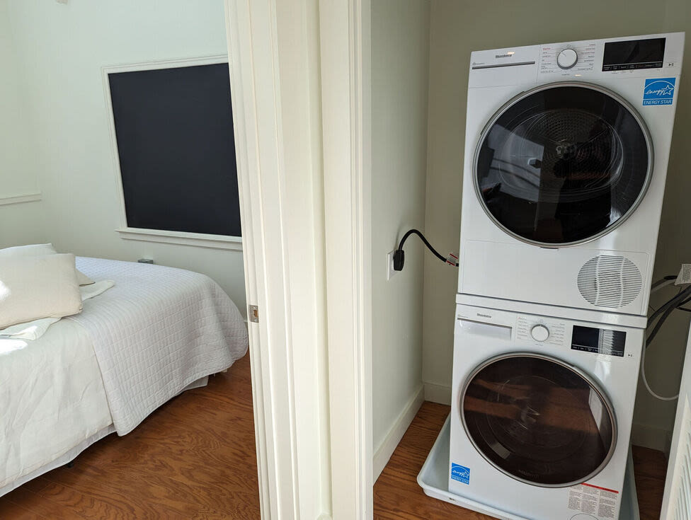 Washer dryer connection at The Mcelwain School Apartments in Bridgewater,Massachusetts