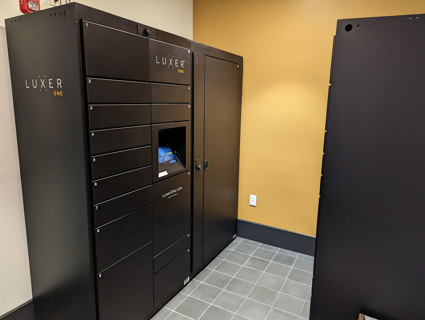 Storage facility at The Mcelwain School Apartments in Bridgewater,Massachusetts