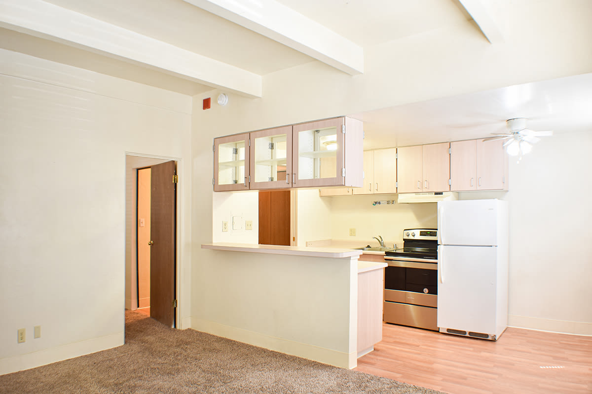 Living space with white accents Truckee River Terrace in Reno, Nevada