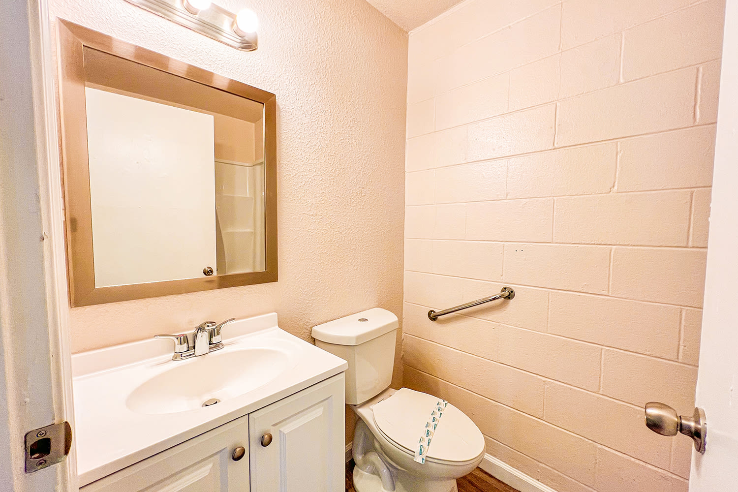 Large vanity in a bathroom at Truckee River Terrace in Reno, Nevada