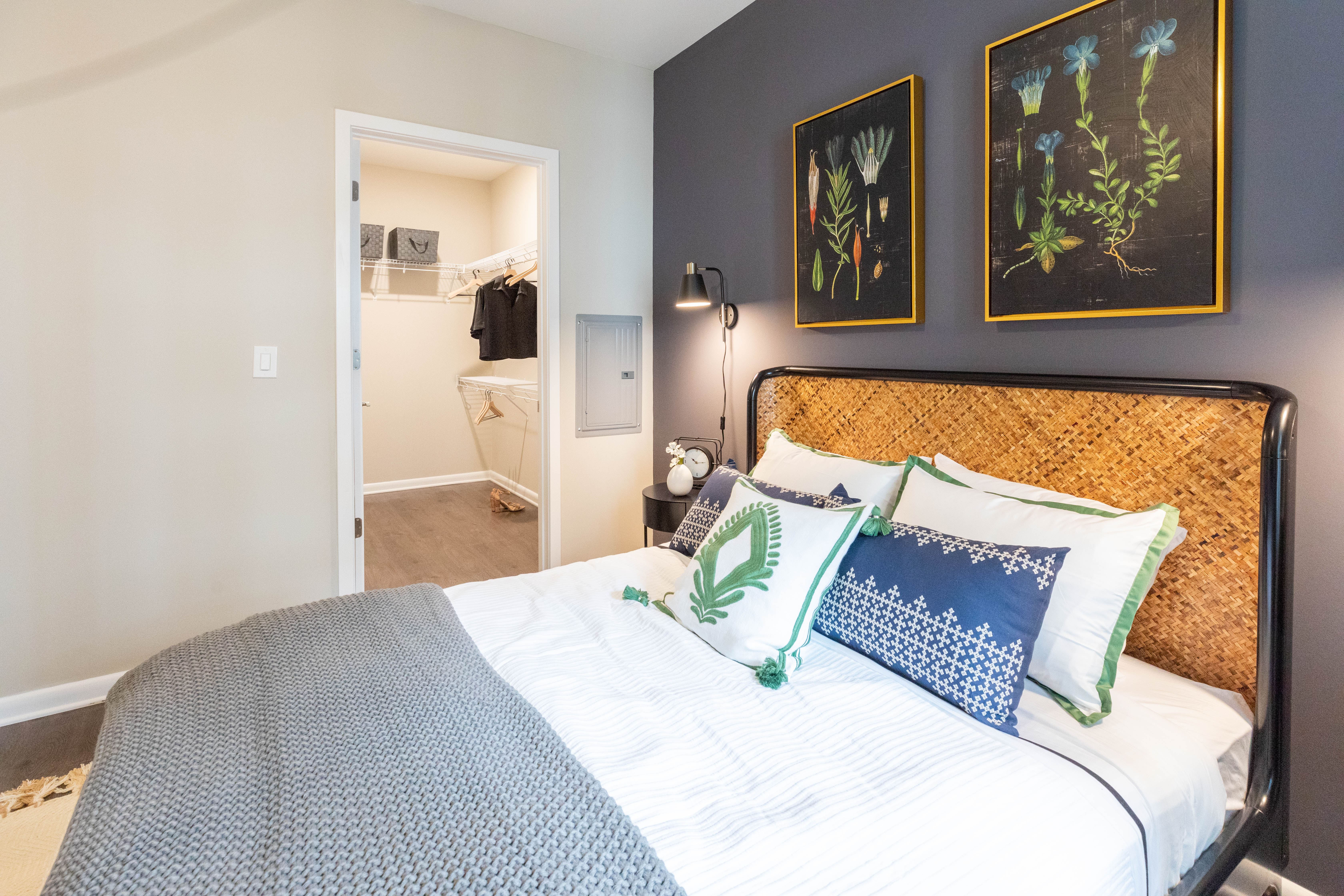 Model bedroom The Jade at Avondale in Decatur, Georgia