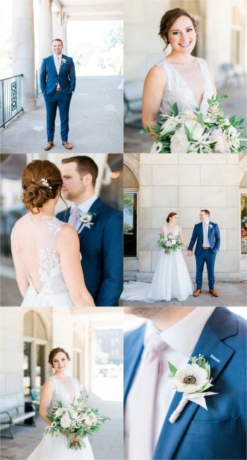 Bride and groom at The Whitcomb Senior Living Tower in St. Joseph, Michigan