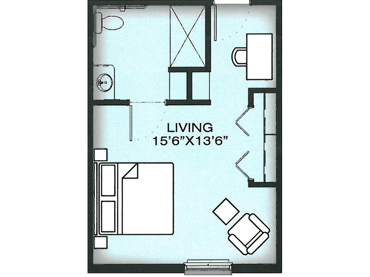 Daphne Memory Care floor plan at FountainBrook Assisted Living & Memory Support