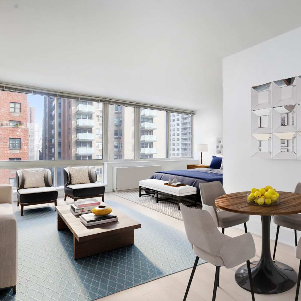 Studio apartment showing the view at The Ventura in New York, New York