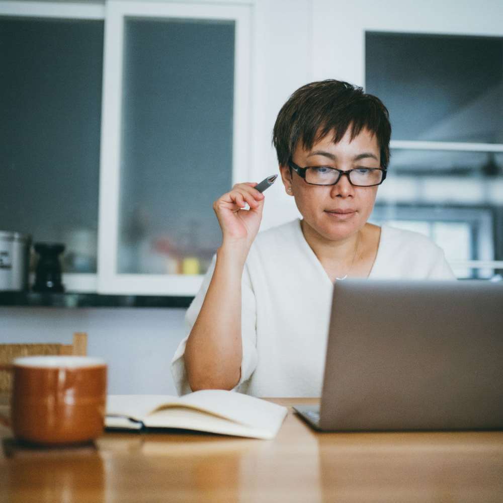 Resident working from home at Parkway Apartments in Fremont, California