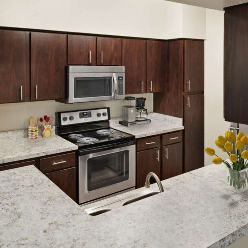 Modern kitchen at Woodland Park in Houston, Texas