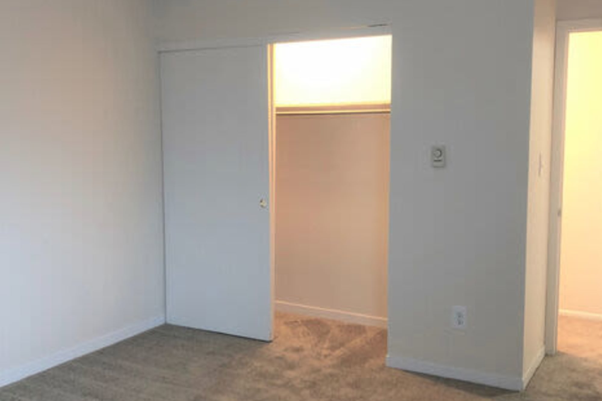 Village closet space in bedroom at Pointe at Northern Woods in Columbus, Ohio