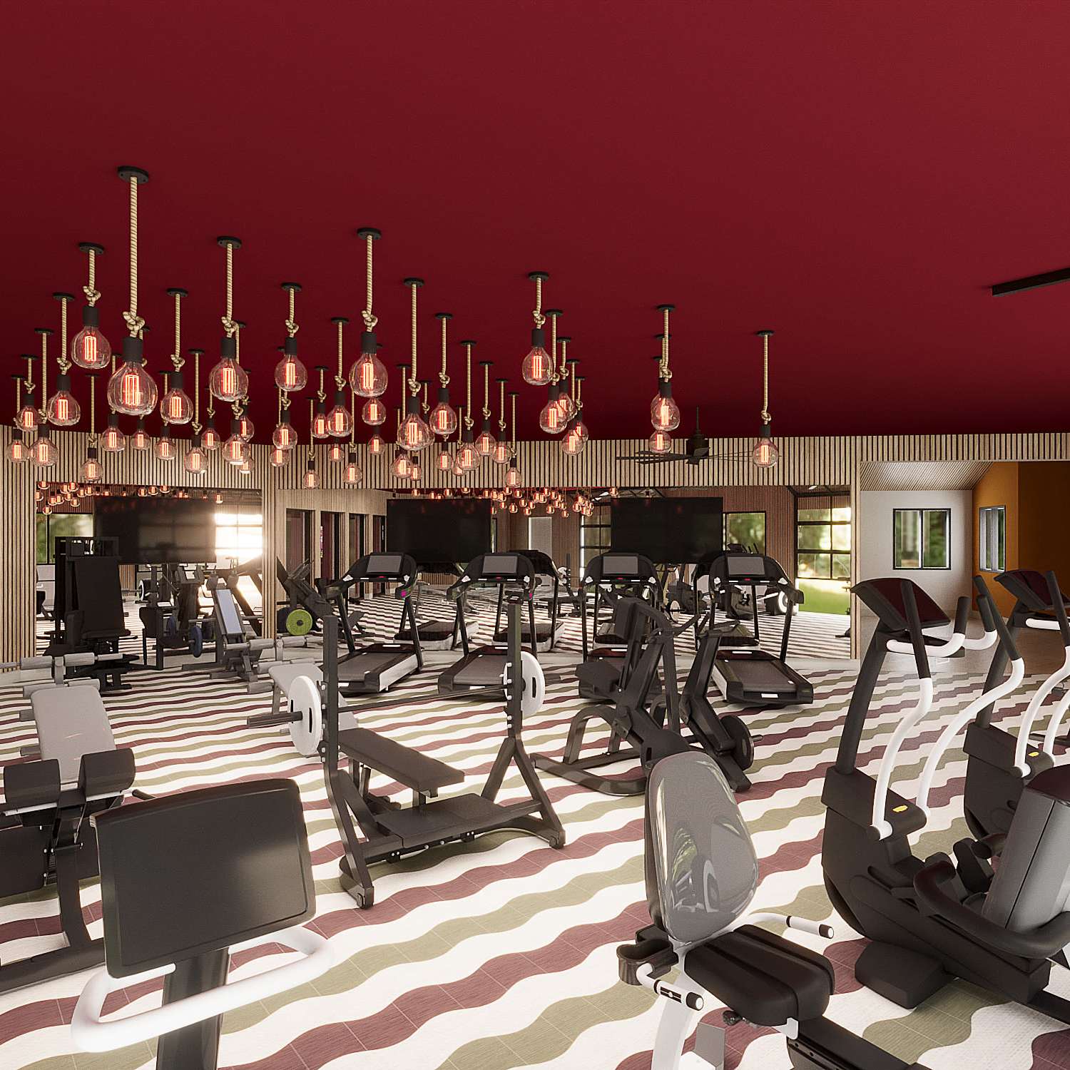 State-of-the-art Fitness Center at The Quarters Starkville in Starkville, Mississippi