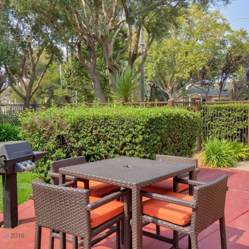 Patio furniture at Park Royal in San Mateo, California