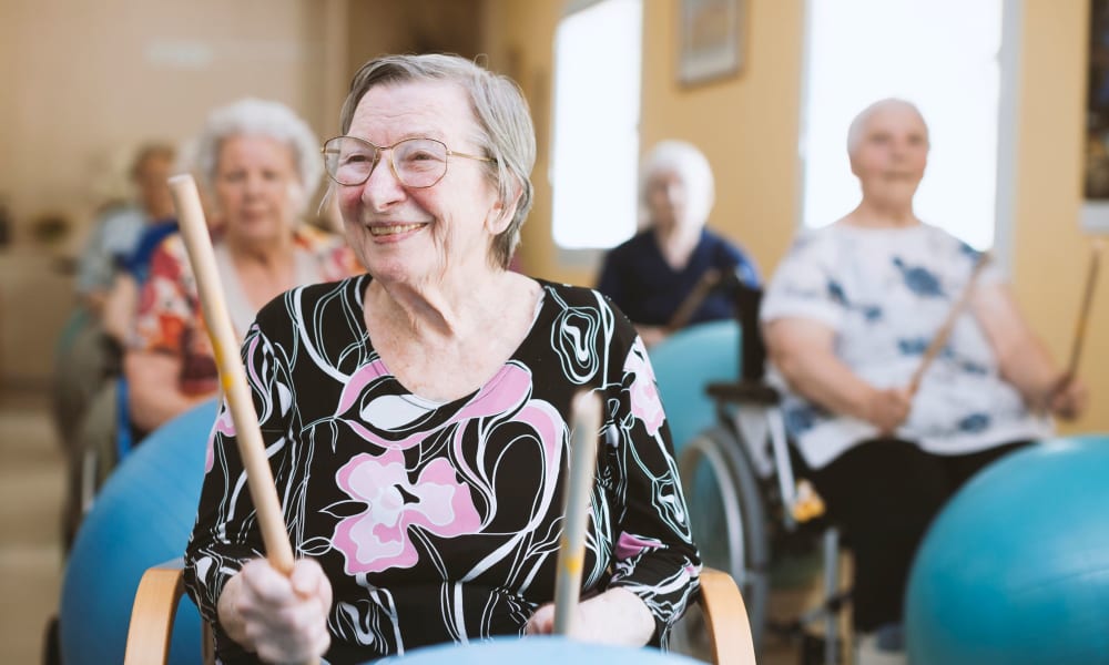 Group exercise class at Governor's Village in Mayfield Village, Ohio