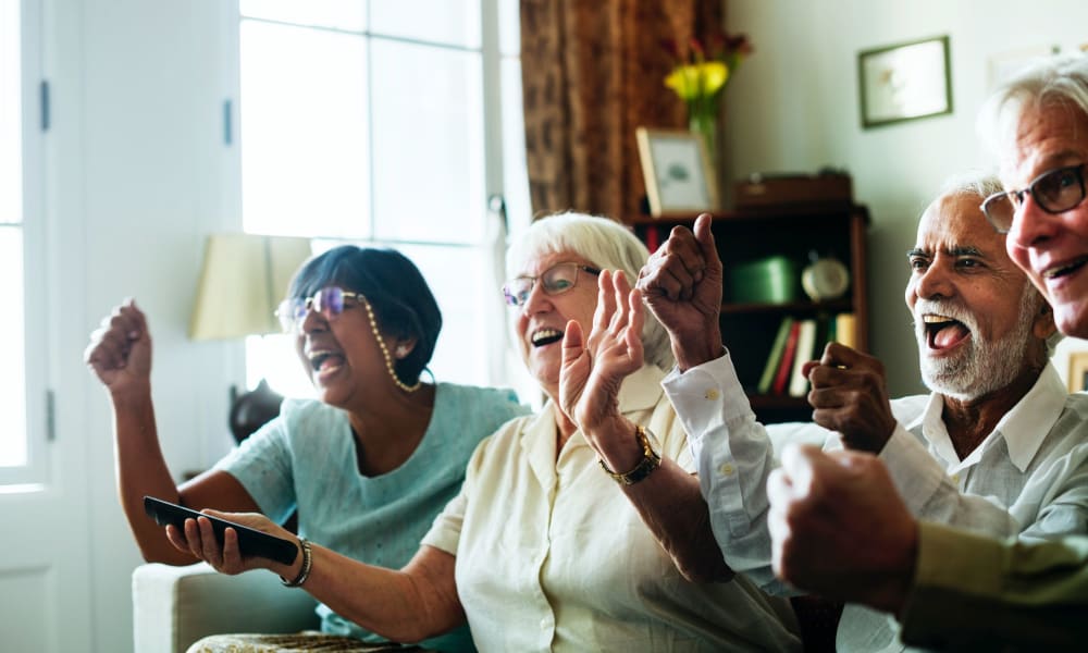 Residents singing as a group at Governor's Village in Mayfield Village, Ohio