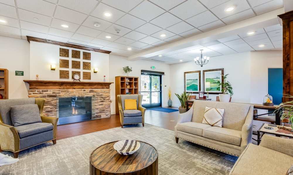Clubhouse with firepit at Pine Grove Crossing in Parker, Colorado