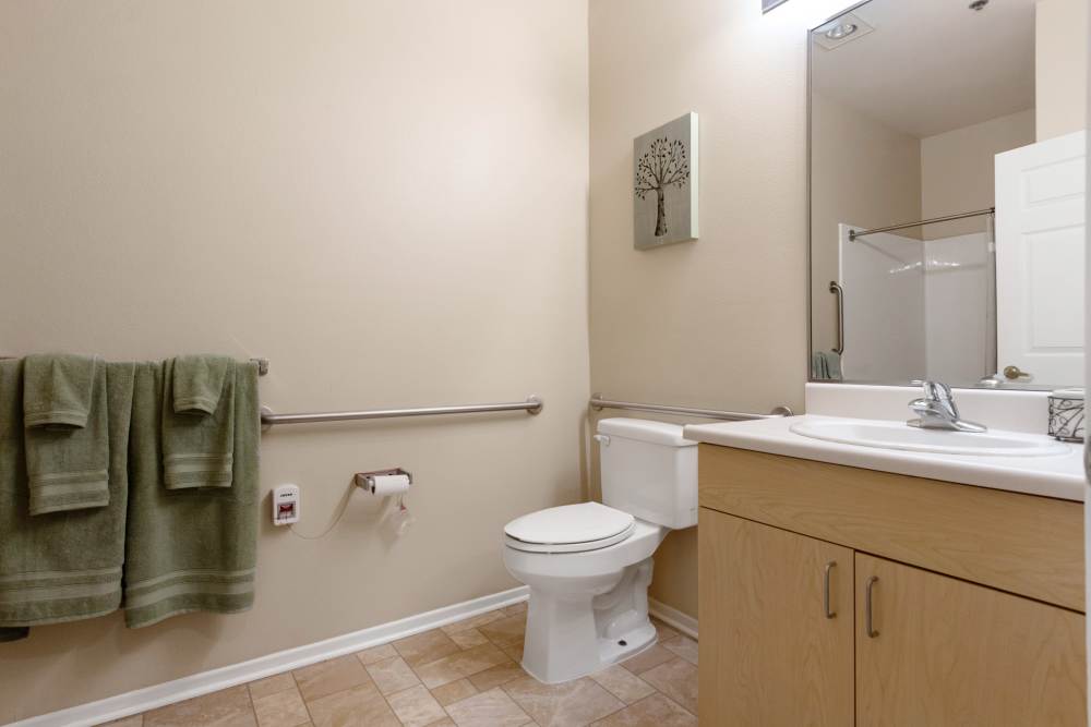Bathroom at Claremont Place in Claremont, California