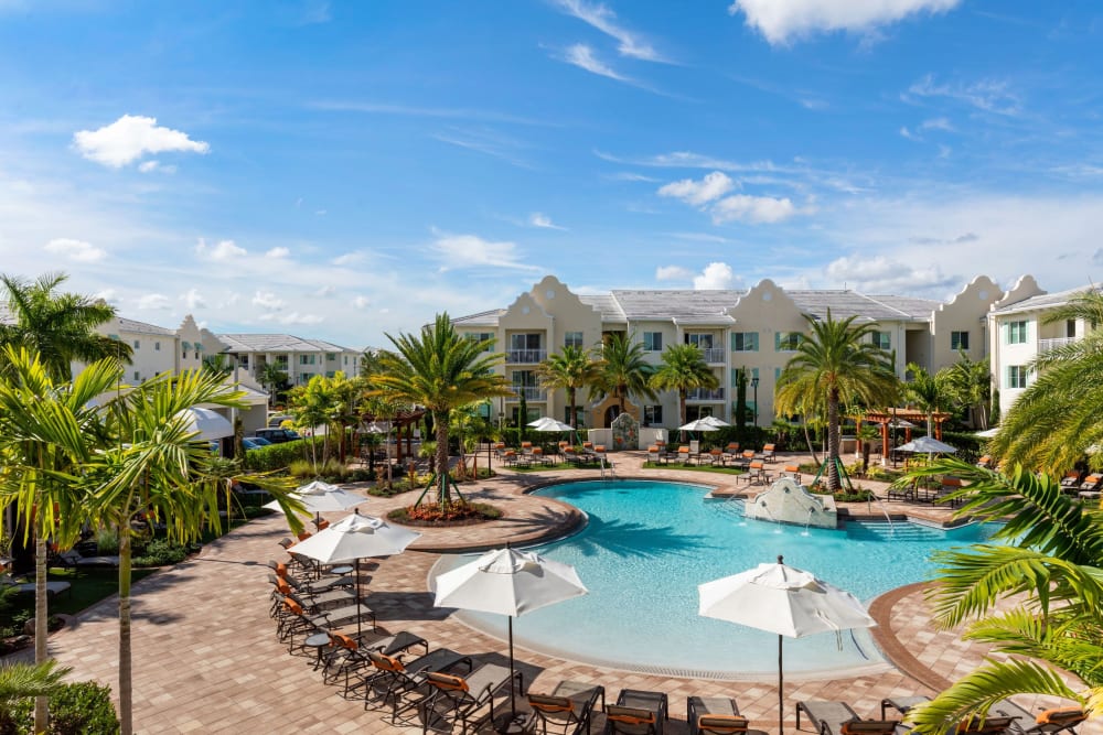 Resort-style apartment community at Oceanside Lantana in Lantana, Florida