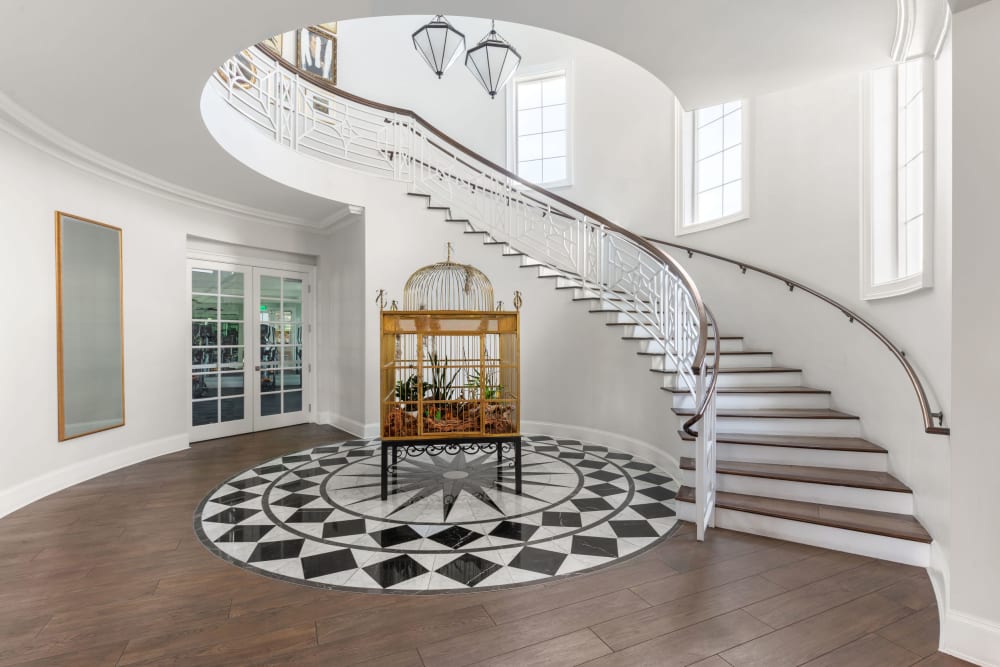 Stylish staircase at Oceanside Lantana in Lantana, Florida