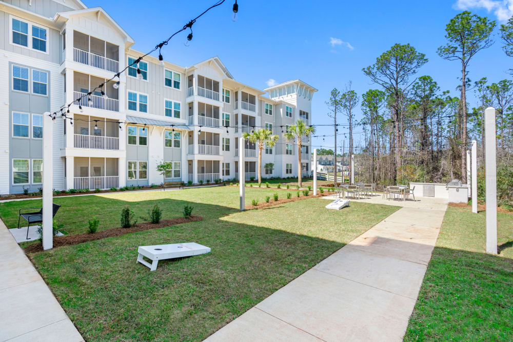 Lawn games outside at Primrose at Santa Rosa Beach in Santa Rosa Beach, Florida