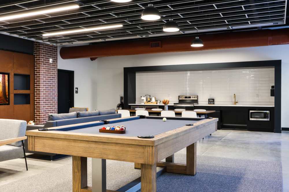 Billiard table in our clubhouse at Six 10 Flats in Bethlehem, Pennsylvania