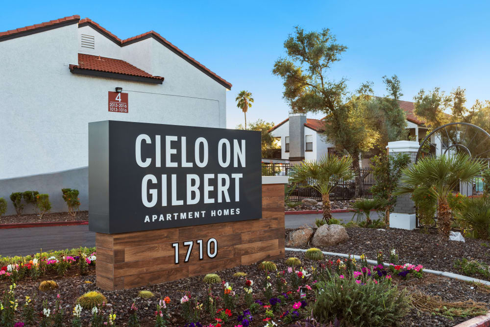 Sign outside of Cielo on Gilbert in Mesa, Arizona