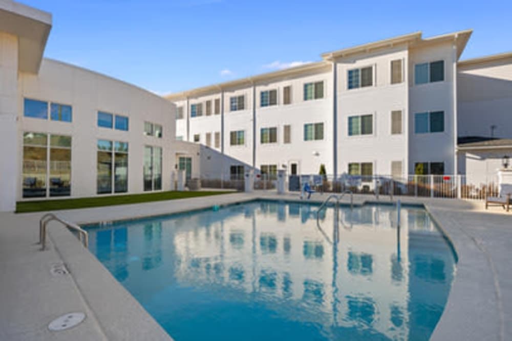 Inground community pool at The Meridian at Carolina Lakes in Indian Land, South Carolina