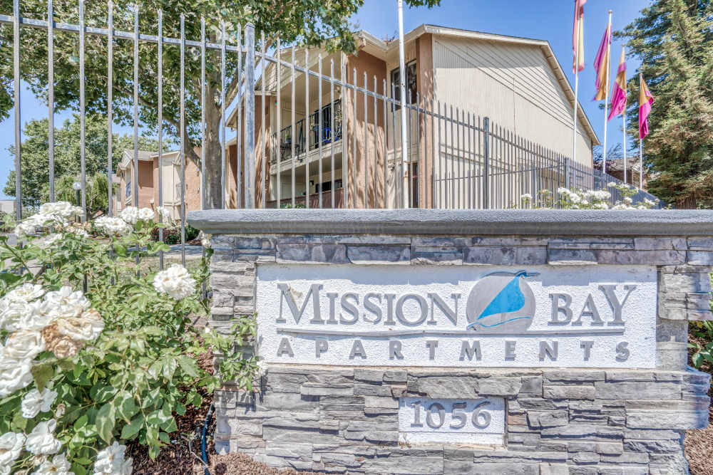 sign at Mission Bay Apartments in Bay Point, California