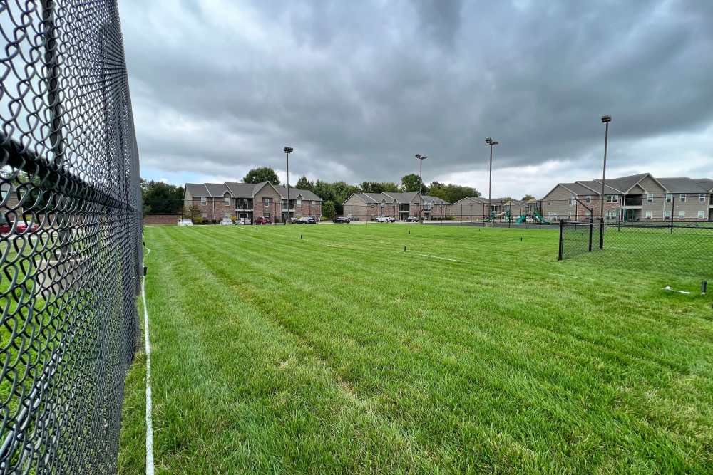 Dog park at Cobblestone Crossings in Terre Haute, Indiana