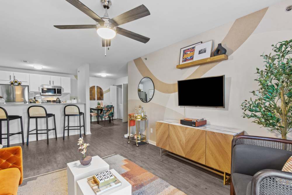Spacious living room at Albion at Murfreesboro in Murfreesboro, Tennessee