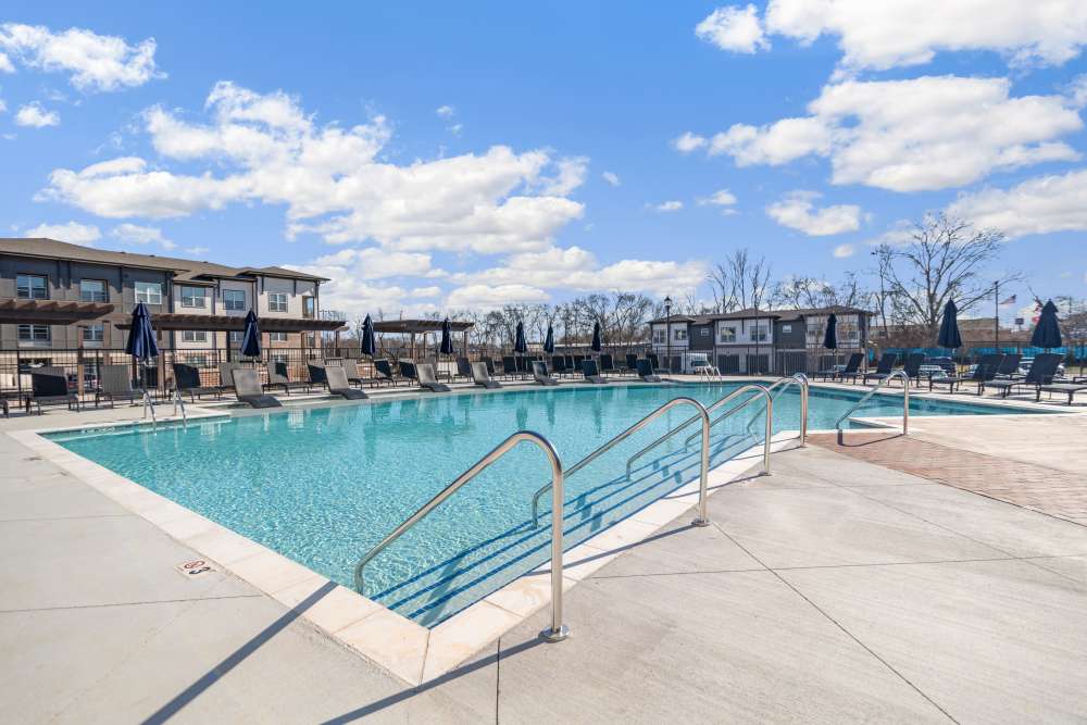Sparkling swimming pool at 101 Depot in Smyrna, Tennessee