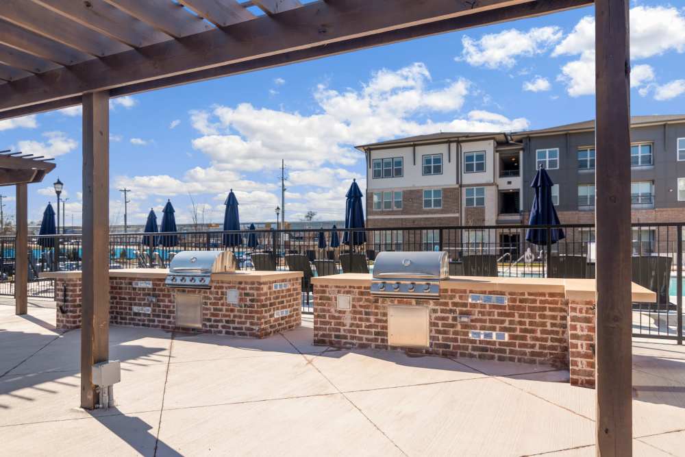 Outdoor grilling area at 101 Depot in Smyrna, Tennessee